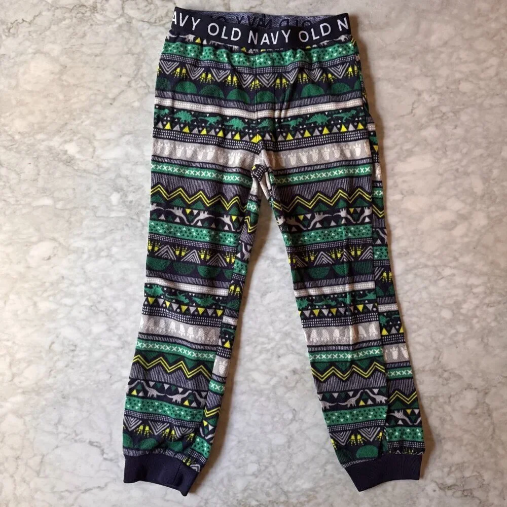 Lot of 4 Old Navy Boys Flannel Pajama Pants & Shirt Size M (8) Plaid Christmas